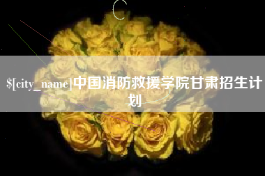 常宁中国消防救援学院甘肃招生计划