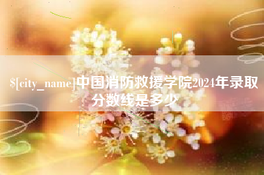 常宁中国消防救援学院2024年录取分数线是多少