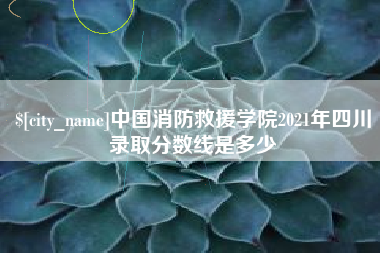 常宁中国消防救援学院2021年四川录取分数线是多少