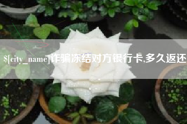 常宁诈骗冻结对方银行卡,多久返还