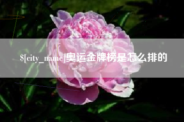 常宁奥运金牌榜是怎么排的