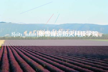 常宁张雪峰讲防灾科技学院