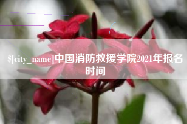常宁中国消防救援学院2021年报名时间