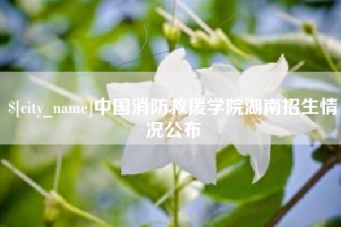 常宁中国消防救援学院湖南招生情况公布