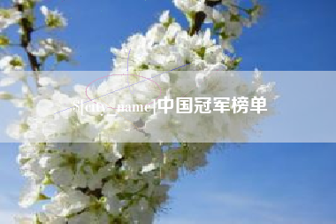 常宁中国冠军榜单