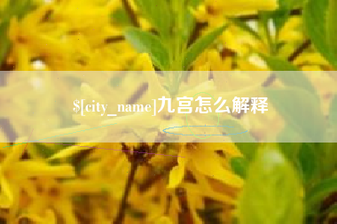 常宁九宫怎么解释