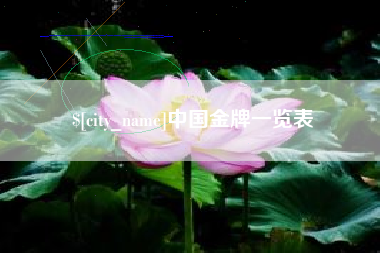 常宁中国金牌一览表